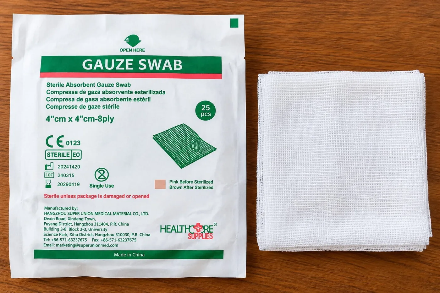 Sterile Gauze Swab 4" x 4" x 8 Ply